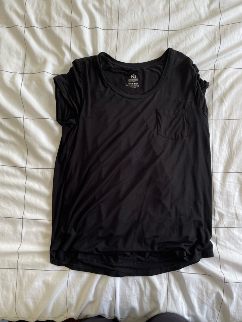 Women’s Black Pocket Tee - nursing shirt